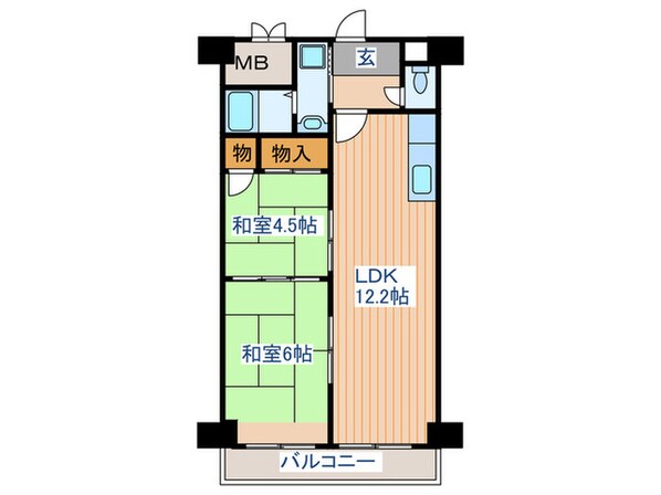 多賀城ロジュマンＧ棟の物件間取画像